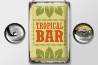 Blechschild Alkohol 20x30cm Tropical Bar Sommer