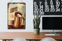 Blechschild Retro 20x30cm Kaffee fresh brewed Coffee