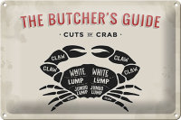 Blechschild Krabben 30x20cm cuts of crab Fisch