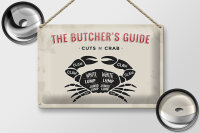 Blechschild Krabben 30x20cm cuts of crab Fisch