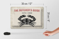Blechschild Krabben 30x20cm cuts of crab Fisch
