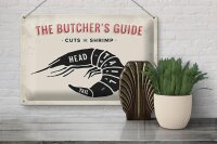 Blechschild Garnele 30x20cm cuts of shrimp Fisch