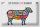 Blechschild Lamm 30x20cm cuts of meat lamb Metzgerei