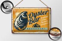 Blechschild Retro 30x20cm Oyster Bar Seafood Restaurant