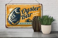 Blechschild Retro 30x20cm Oyster Bar Seafood Restaurant