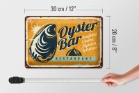 Blechschild Retro 30x20cm Oyster Bar Seafood Restaurant