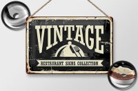 Blechschild Retro 30x20cm Vintage Restaurant Essen