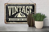 Blechschild Retro 30x20cm Vintage Restaurant Essen