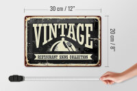 Blechschild Retro 30x20cm Vintage Restaurant Essen