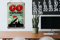 Blechschild Retro 20x30cm National Park go explore Pfeil