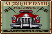 Blechschild Retro 30x20cm Auto repair full Service