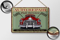 Blechschild Retro 30x20cm Auto repair full Service