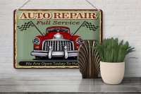Blechschild Retro 30x20cm Auto repair full Service
