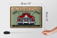 Blechschild Retro 30x20cm Auto repair full Service