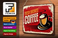 Blechschild Retro 30x20cm Kaffee best Coffee in town