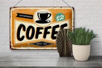 Blechschild Retro 30x20cm Kaffee hot fresh Coffee