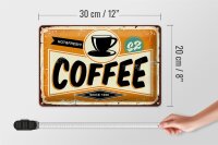 Blechschild Retro 30x20cm Kaffee hot fresh Coffee