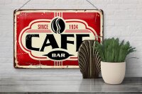 Blechschild Retro 30x20cm Cafe bar Kaffee since 1934