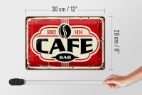 Blechschild Retro 30x20cm Cafe bar Kaffee since 1934