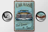 Blechschild Retro 20x30cm Car Wash best service in town