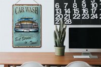 Blechschild Retro 20x30cm Car Wash best service in town
