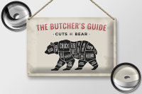 Blechschild Bär 30x20cm cuts of Bear Metzgerei