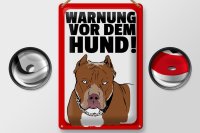 Blechschild Hinweis 20x30cm Warnung vor dem Hund