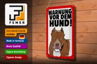 Blechschild Hinweis 20x30cm Warnung vor dem Hund
