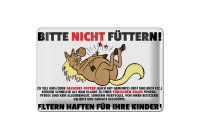 Blechschild Pferd 30x20cm Bitte nicht füttern Eltern...