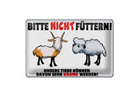 Blechschild Hinweis 30x20cm bitte nicht füttern...
