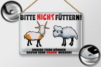 Blechschild Hinweis 30x20cm bitte nicht füttern...