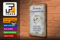Blechschild Spruch 20x30cm britische Langhaarkatze Schild