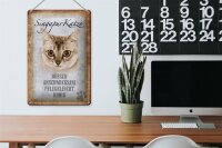 Blechschild Spruch 20x30cm Singapur Katze Schild