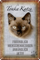 Blechschild Spruch 20x30cm Tonka Katze Schild deko