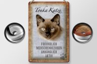 Blechschild Spruch 20x30cm Tonka Katze Schild deko