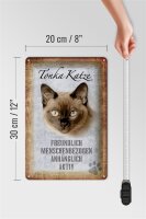 Blechschild Spruch 20x30cm Tonka Katze Schild deko