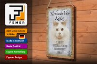 Blechschild Spruch 20x30cm türkische Van Katze Schild