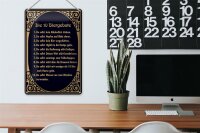 Blechschild Alkohol 20x30cm 10 Biergebote Bier Schild