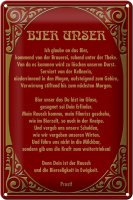 Blechschild Alkohol 20x30cm Prost Bier unser Schild