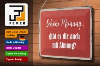 Blechschild Spruch 30x20cm schöne Meinung gibt mit Ahnung