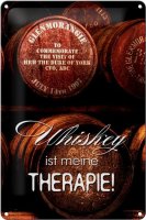 Blechschild Spruch 20x30cm Whiskey ist meine Therapie