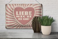 Blechschild Retro 30x20cm liebe sich wer kann Schild