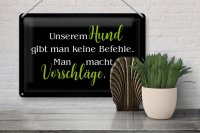 Blechschild Hund 30x20cm keine Befehle Vorschläge Schild