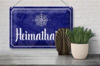Blechschild Spruch 30x20cm Heimathafen Kompass Anker