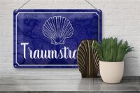 Blechschild Spruch 30x20cm Traumstrand Meer Urlaub