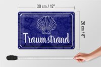 Blechschild Spruch 30x20cm Traumstrand Meer Urlaub