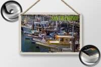 Blechschild Reise 18x12cm San Francisco Fishermans Wharf Schild