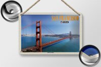 Blechschild Reise 18x12cm San Francisco USA Golden Gate Bridge Deko