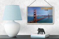 Blechschild Reise 18x12cm San Francisco USA Golden Gate Bridge Deko