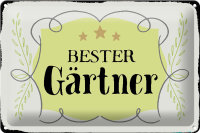 Blechschild Garten 30x20cm bester Gärtner Schild